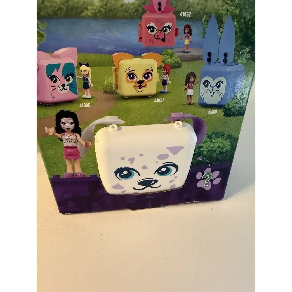 New Lot 2 Lego Friends Olivia Flamingo Emma Dalmatian Cube 41662 41663